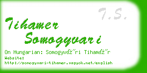 tihamer somogyvari business card